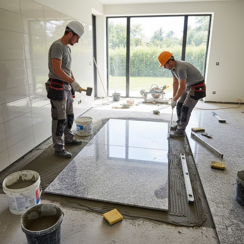 Marble Tile Floor Installation in Overland Park, KS